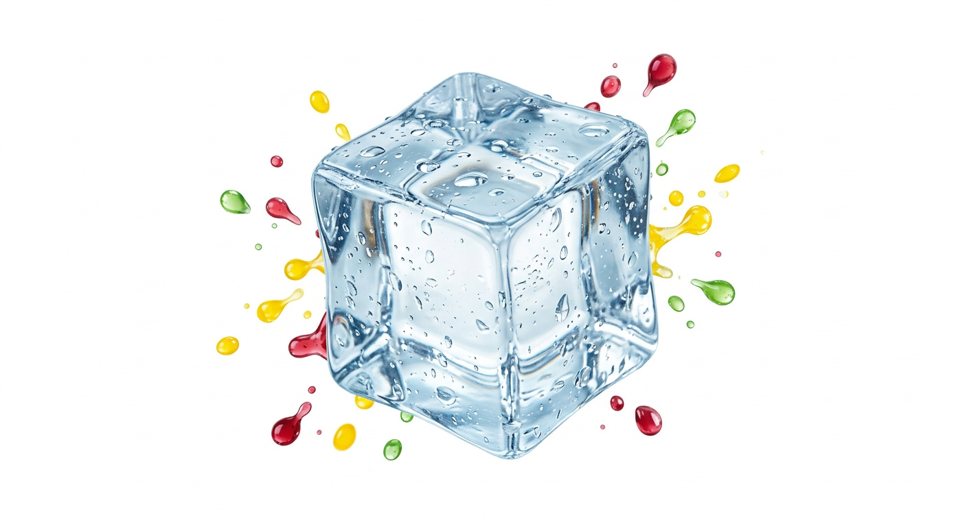 Cubo de gelo Gelooba flutuando